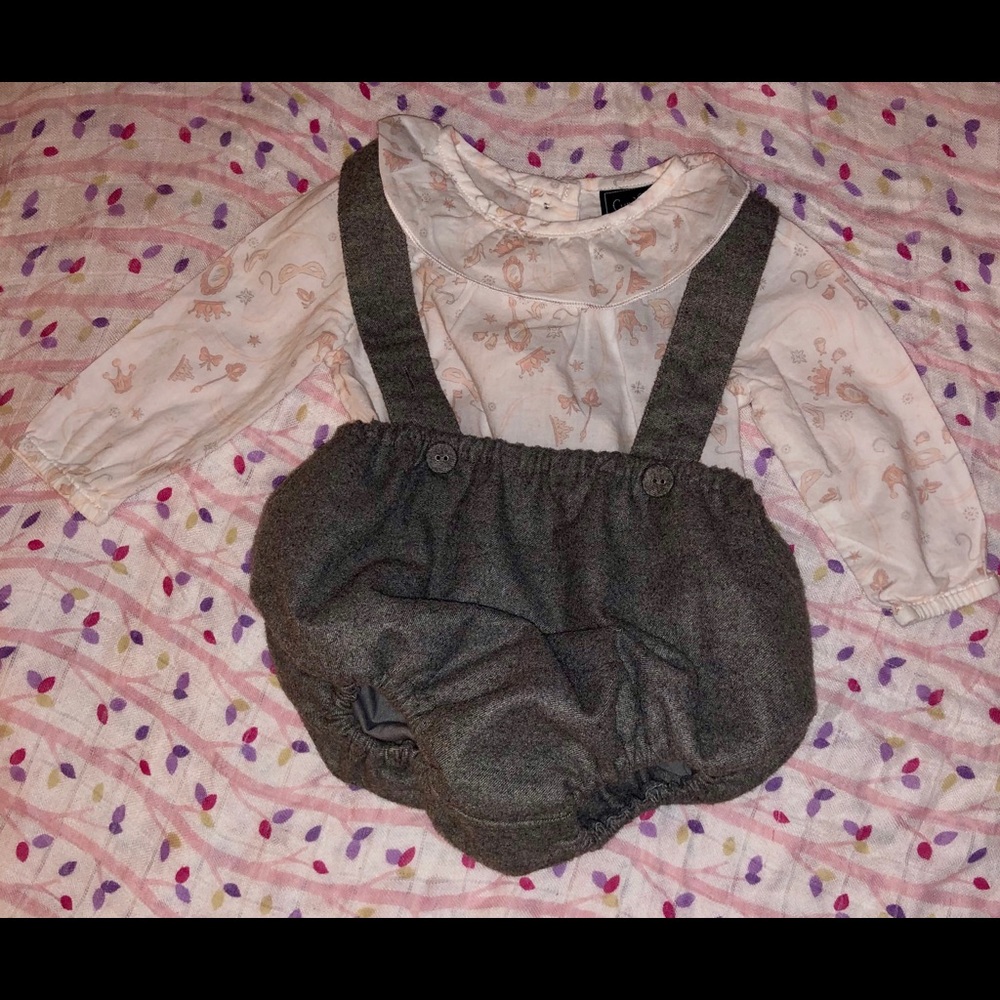 Cynthia Rowley suspender bloomers cute set